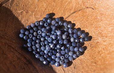 Sapphire is a natural stone with which jewelry is made.
