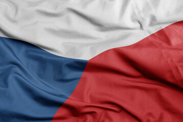 waving national flag of czech republic .macro shot. 3D illustration