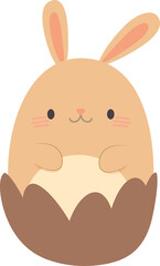 Easter cube bunny little rabbit for holiday design concept.