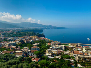 Fototapeta na wymiar View of beautiful picturesque coastline in Amalfi, Italy