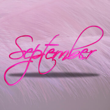 September in pink theme chrome effect