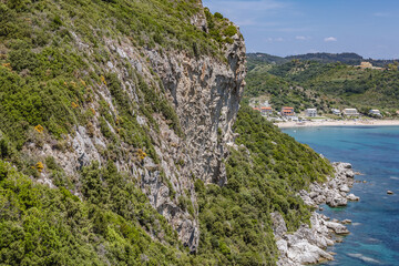 Rocks around Porto Timoni double beach near Agios Georgios village, Corfu Island, Greece