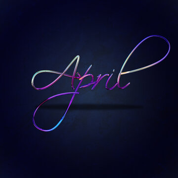 April text chrome effect