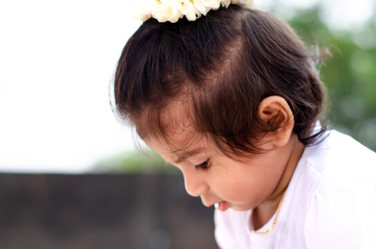 A cute indian girl baby