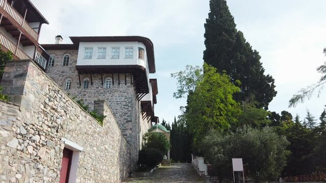 Russian St. Pantaleon Orthodox monastery at Mount Athos, Agion Oros (Holy Mountain), Chalkidiki, Greece