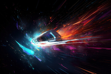 Speeding through space, conceptual illustration