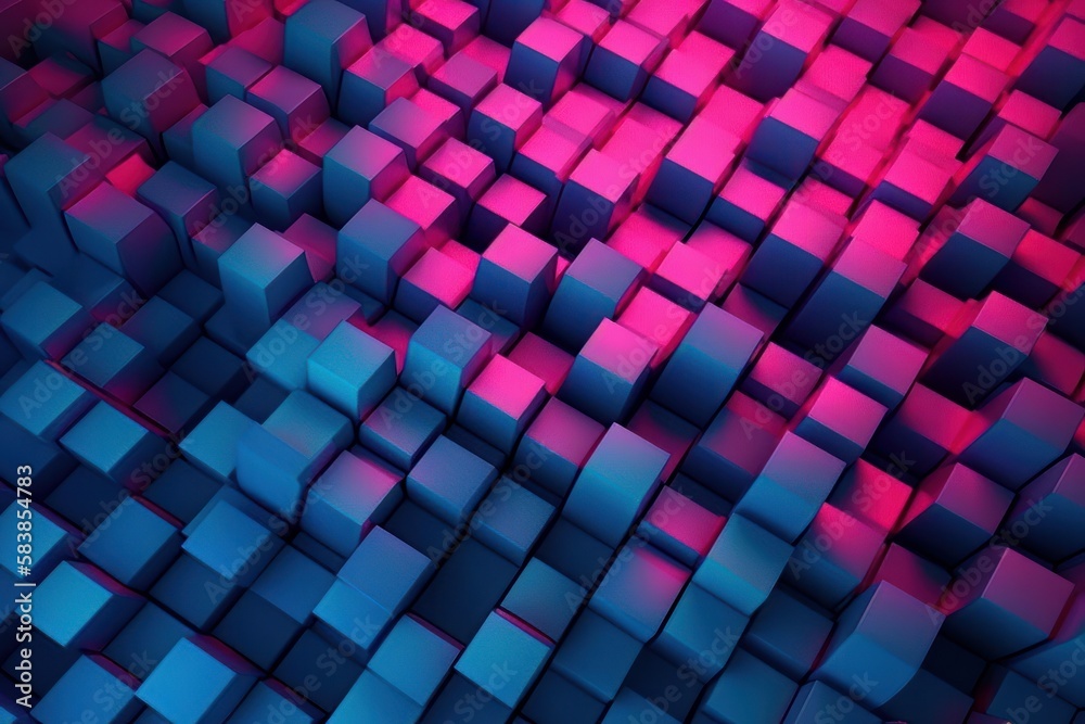 Poster Square colorful mosaic pattern background. Generative ai
