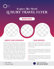 Vector business flyer and template for travel agency
