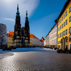 Obraz premium view of the town