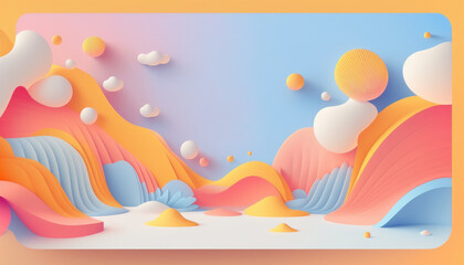 A vibrant and colorful pastel abstract backdrop. Generative AI