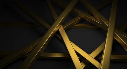 abstract background, chrome iron bars, dark background, background for card, invitation, flyer (3d illustration)