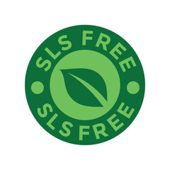 sls free rubber tamp, green color, vector illustration 
