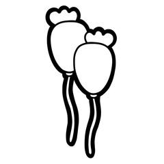 Outline carrots balloons 