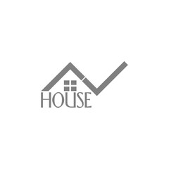 Roof house logo icon isolated on transparent background