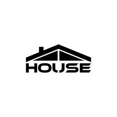 Roof house logo icon isolated on transparent background