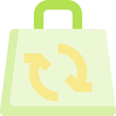 recycle bag flat icon
