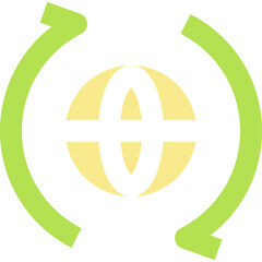 earth reuse flat icon