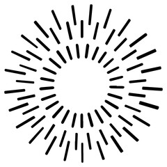 Obraz premium Sunbeam sun line art sketch PNG illustration with transparent background