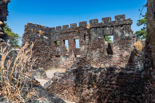 Ruins of Fort James, Kunta Kinteh Island (James Island), UNESCO World Heritage Site, Western slave trade, Gambia