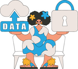 She had a cloud drive with a padlock on it.