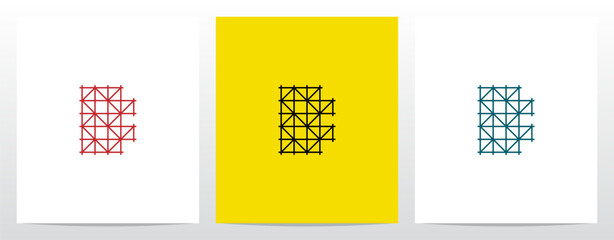 Scaffolding Staging Letter Logo Design B