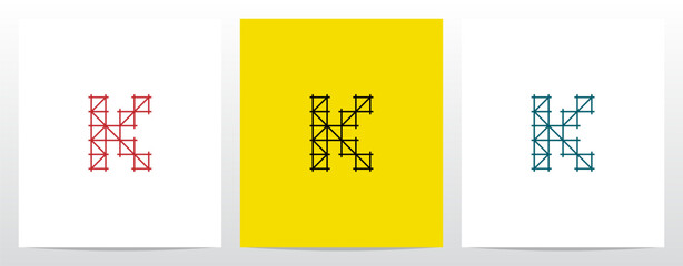 Scaffolding Staging Letter Logo Design K
