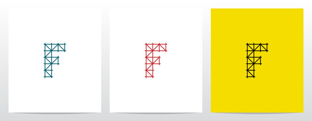 Scaffolding Staging Letter Logo Design F