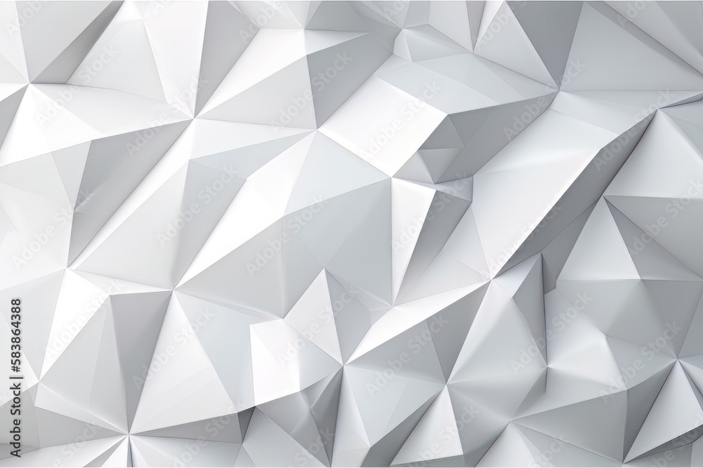 Poster White background. Abstract triangle texture. Generative ai