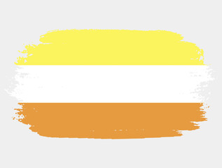 Maverique Flag painted with brush on white background. LGBT rights concept. Modern pride parades poster. Vector illustration