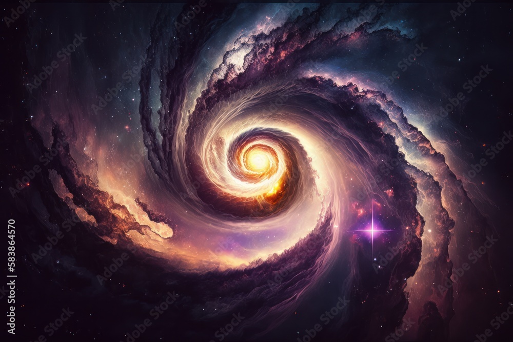Poster rgb galaxy, created with generative ai