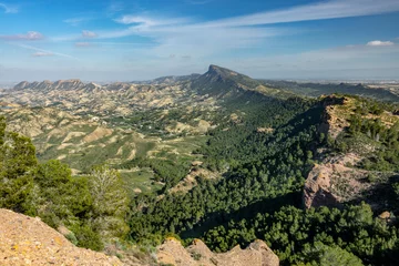 Fototapeten Mountain views from Las Murallas de King Kong hiking path in Murcia, Spain © Jarmo V