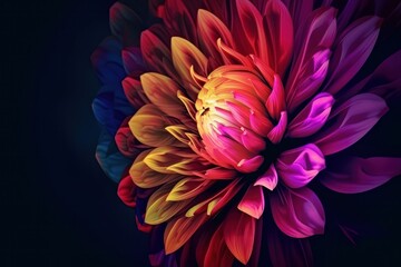Abstract flower colorful background. Generative AI