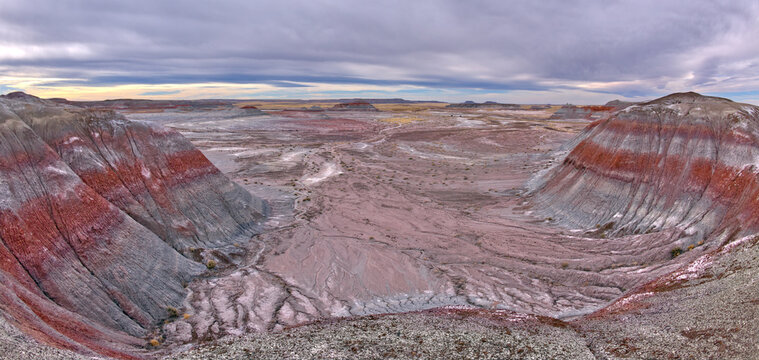 View of the salty bentonite hills on the north side of the Blue Forest in Petrified Forest National Park, Arizona