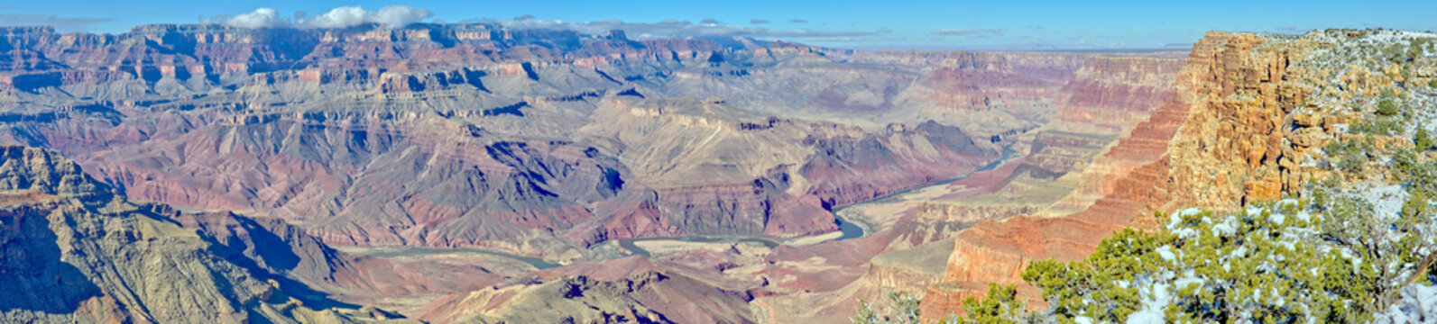 The Colorado River viewed from the Palisades of the Desert near Comanche Point at Grand Canyon, Arizona