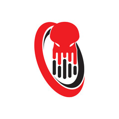 Octopus Logo design vector template. Symbol concept icon.