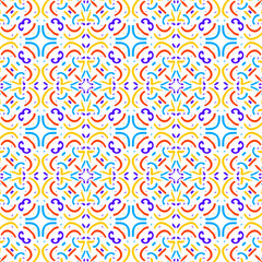 seamless pattern with ethnic circles shape.