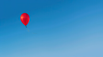 Obraz premium red balloon in the sky - generative ai 