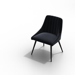 chair with shadow under it isolated on a white background, interior furniture, 3D illustration, cg render