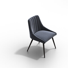 Fototapeta premium chair with shadow under it isolated on a white background, interior furniture, 3D illustration, cg render