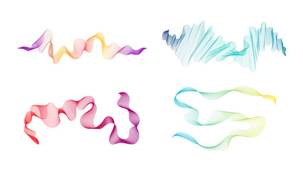 Abstract backdrop with wave gradient lines
