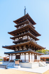 Naklejka premium 【奈良県】奈良市 薬師寺 東塔 (2023/03/20撮影)