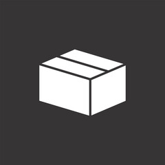 Box icon on grey background