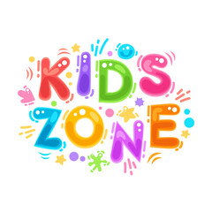 Kids Zone Colorful Doodle Phrase