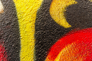 Beautiful bright colorful street graffiti background. Abstract creative spray drawing fashion...