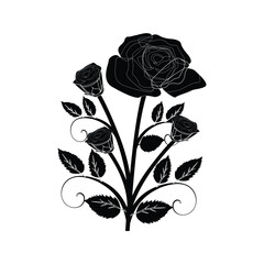 Vector Floral Silhouette 