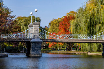 Boston's Public Garden Bridge, Boston, Massachusetts, New England
