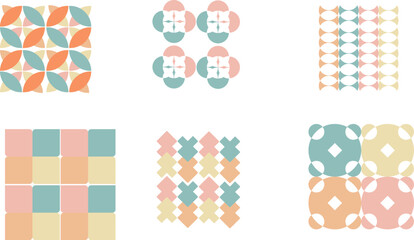 set of  colorful shapes for patterns