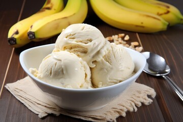 Frozen treat. Sweet Banana Ice Cream. Enjoy a creamy, fruity, and refreshing dessert that's dairy-free and vegan. Generative AI