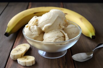 Frozen treat. Sweet Banana Ice Cream. Enjoy a creamy, fruity, and refreshing dessert that's dairy-free and vegan. Generative AI
