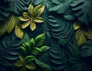 leaves background, generative ai